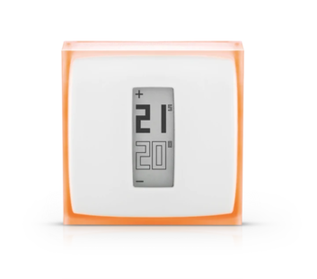 Netatmo termostat monteret på overfladen